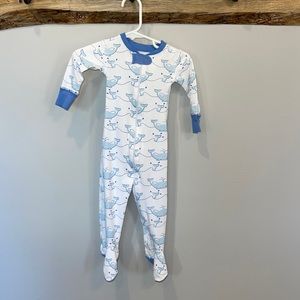 The Beaufort Bonnet Company Knox’s Night Night Blue Whales 6-12 months NWOT